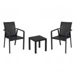 Pacific Balcony Set with Ocean Side Table Black S023066