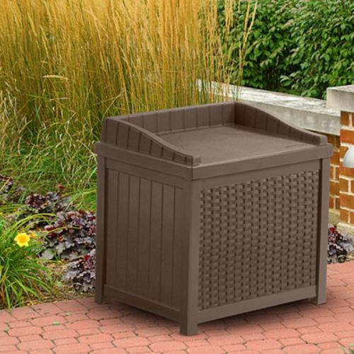 Resin Wicker Patio Storage Seat 22 Gallons SUSSW1200